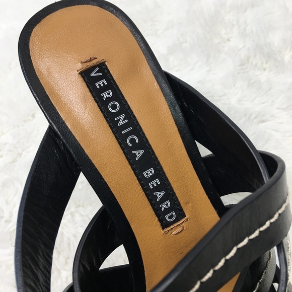 Veronica Beard Womens Black Leather Strappy Sandals Size 38 - Picture 11 of 13